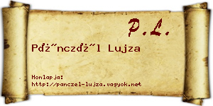 Pánczél Lujza névjegykártya