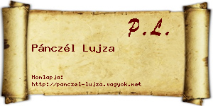 Pánczél Lujza névjegykártya